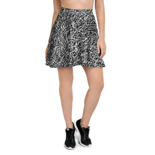Midnight Scribble on a Skater Skirt