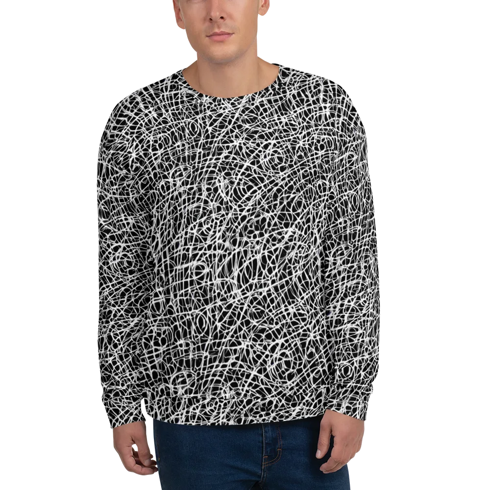 Midnight Scribble on Sweatshirt — Front