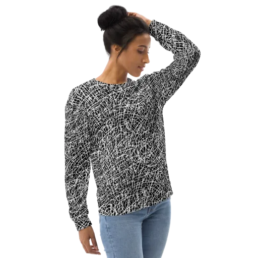 Midnight Scribble on a Sweatshirt