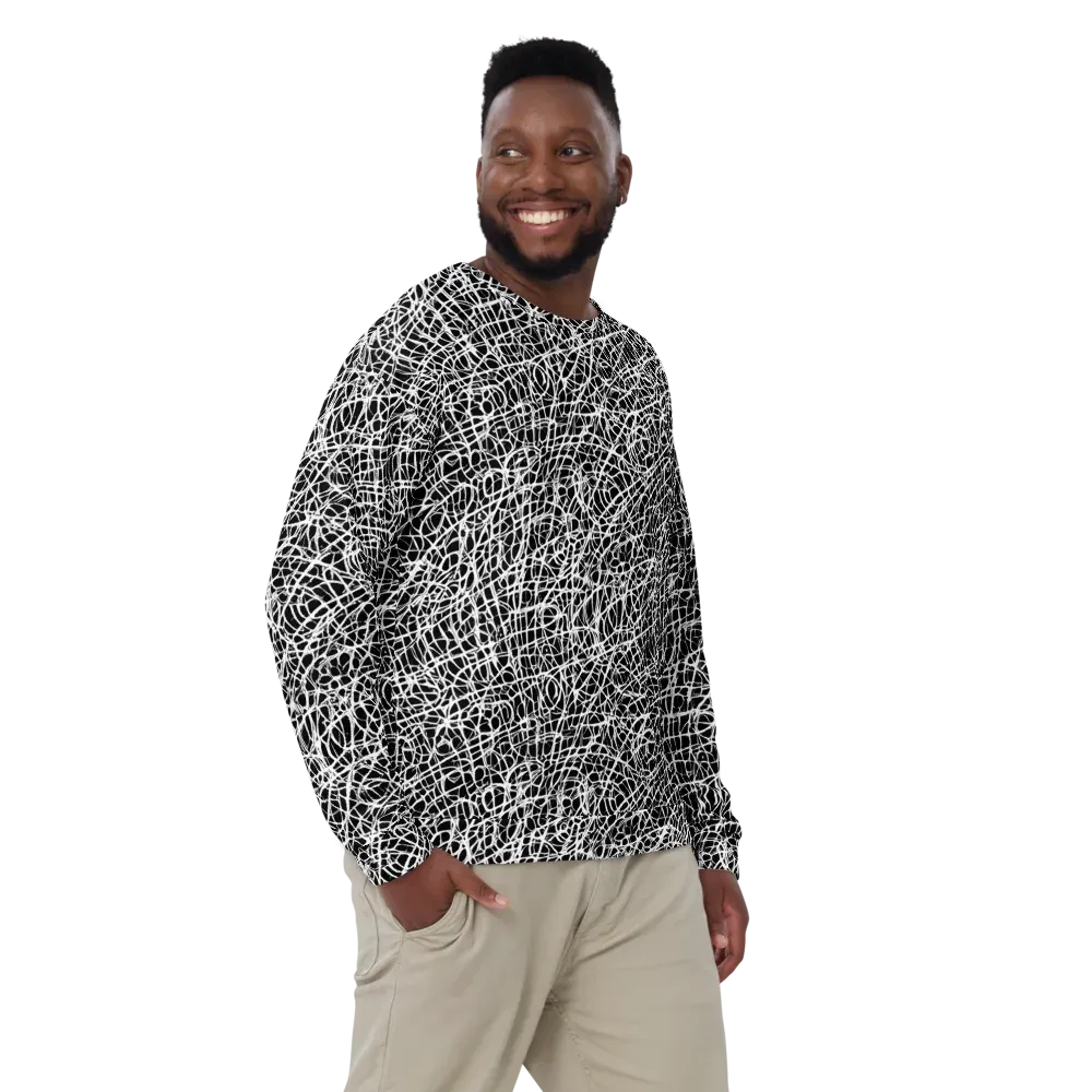 Midnight Scribble on Sweatshirt — Front