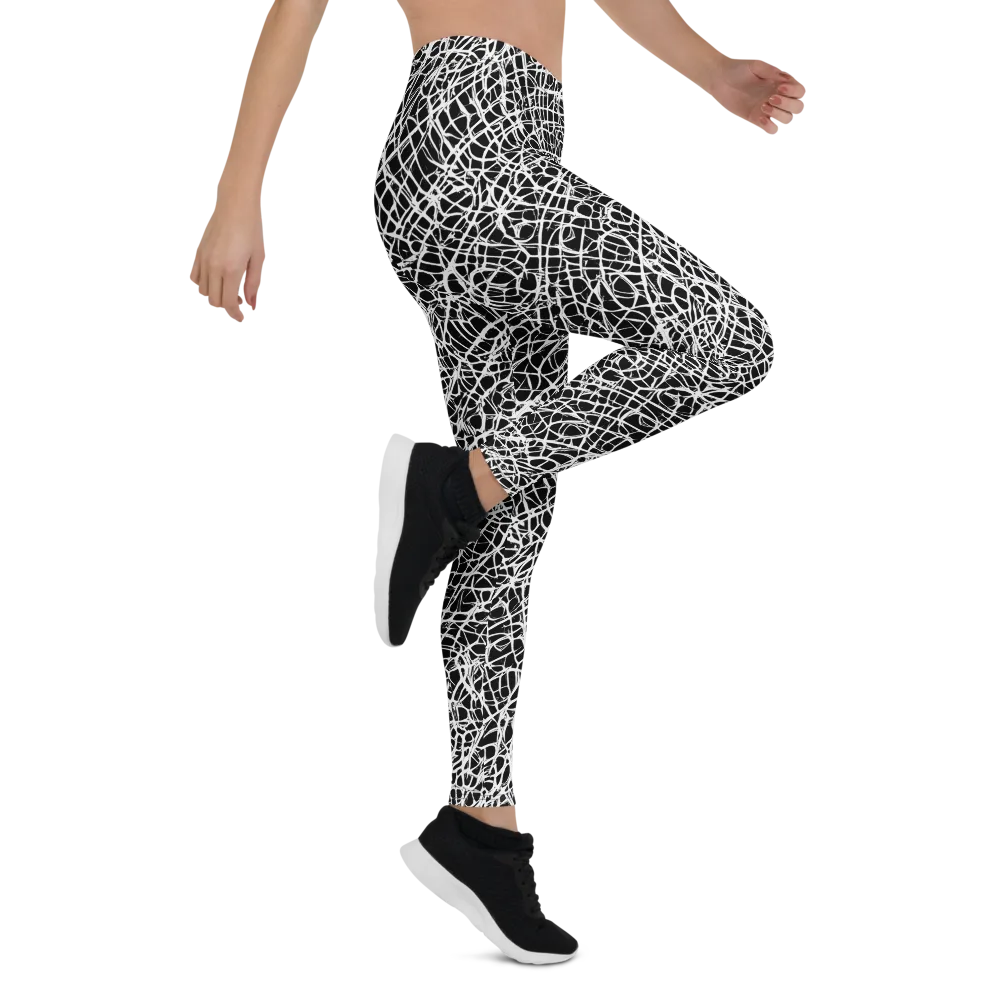 Midnight Scribble on Leggings — Right