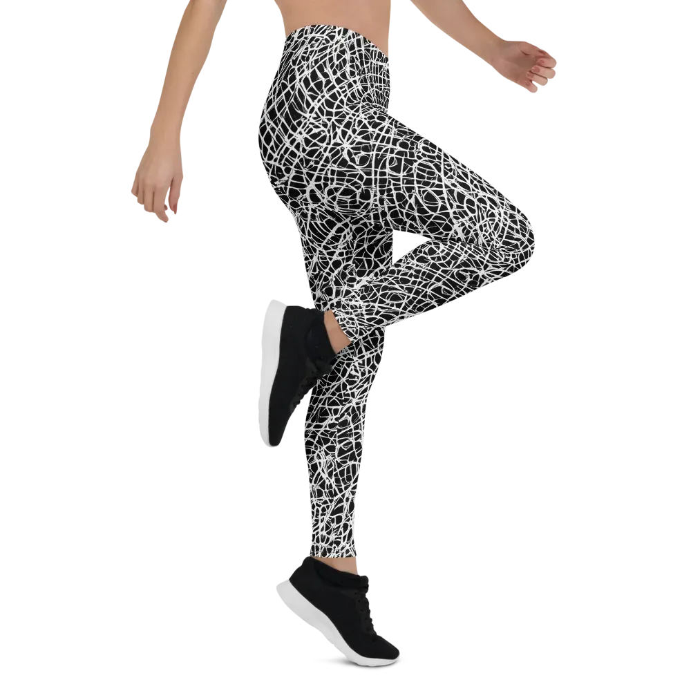 Midnight Scribble on Leggings — Right