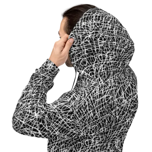 Midnight Scribble on a Hoodie