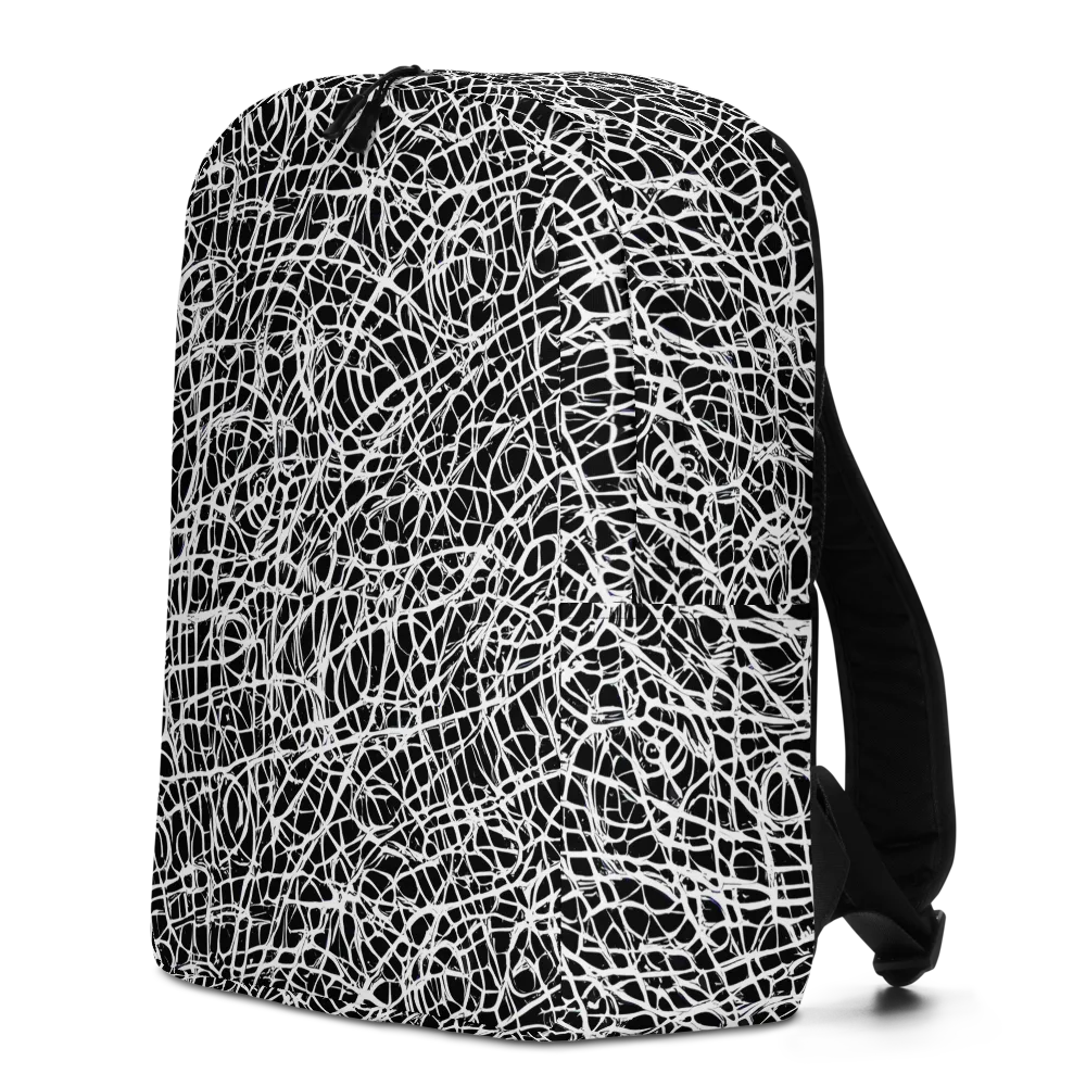 Midnight Scribble on Minimalist Backpack — Left