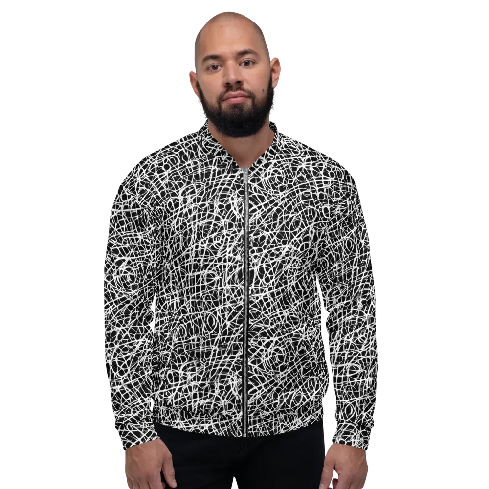 Midnight Scribble on Bomber Jacket — Front
