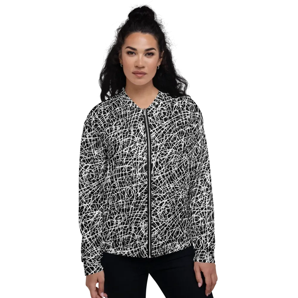 Midnight Scribble on Bomber Jacket — Front