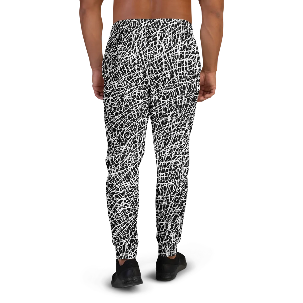 Midnight Scribble on Men's Joggers — Back