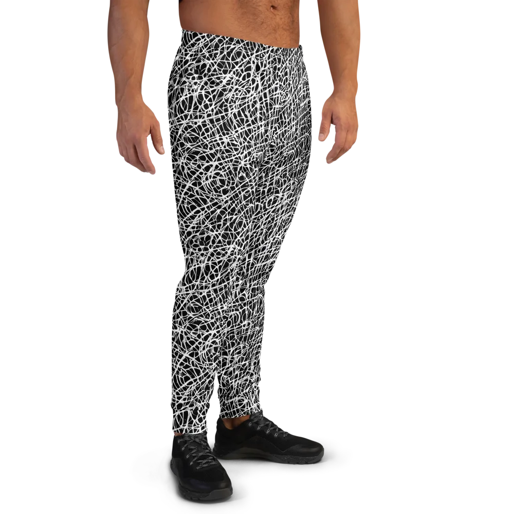 Midnight Scribble on Men's Joggers — Right