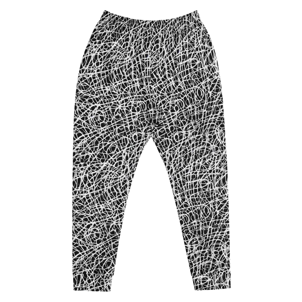 Midnight Scribble on Men's Joggers — Front