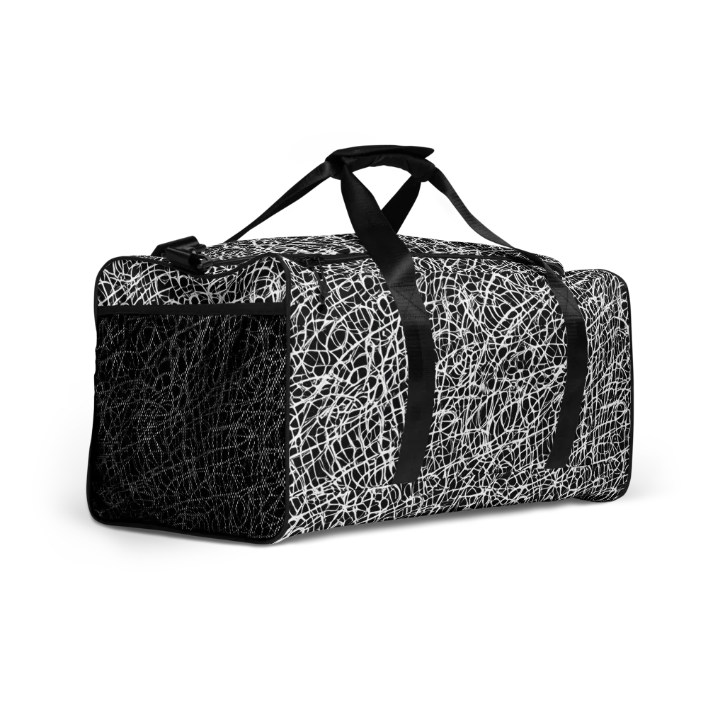 Midnight Scribble on Duffle Bag — Right Front