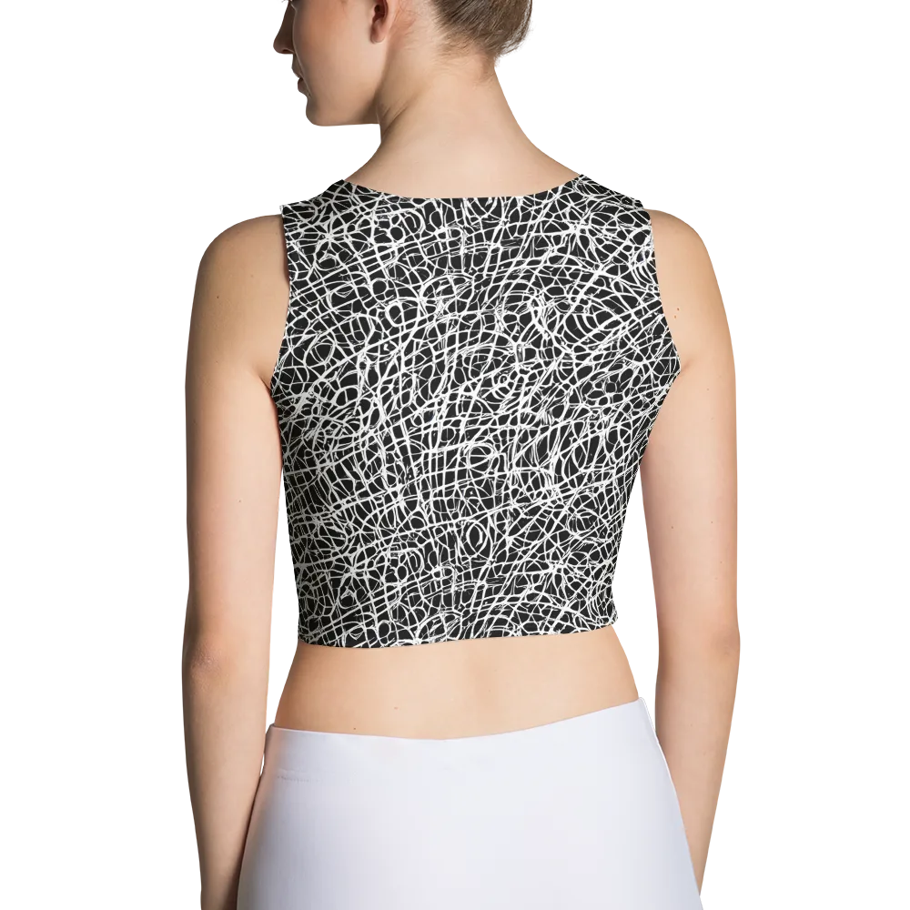 Midnight Scribble on Crop Top — Back