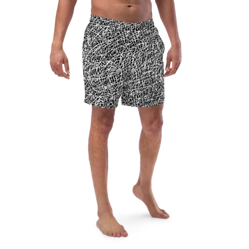 Midnight Scribble on a Swim Trunks