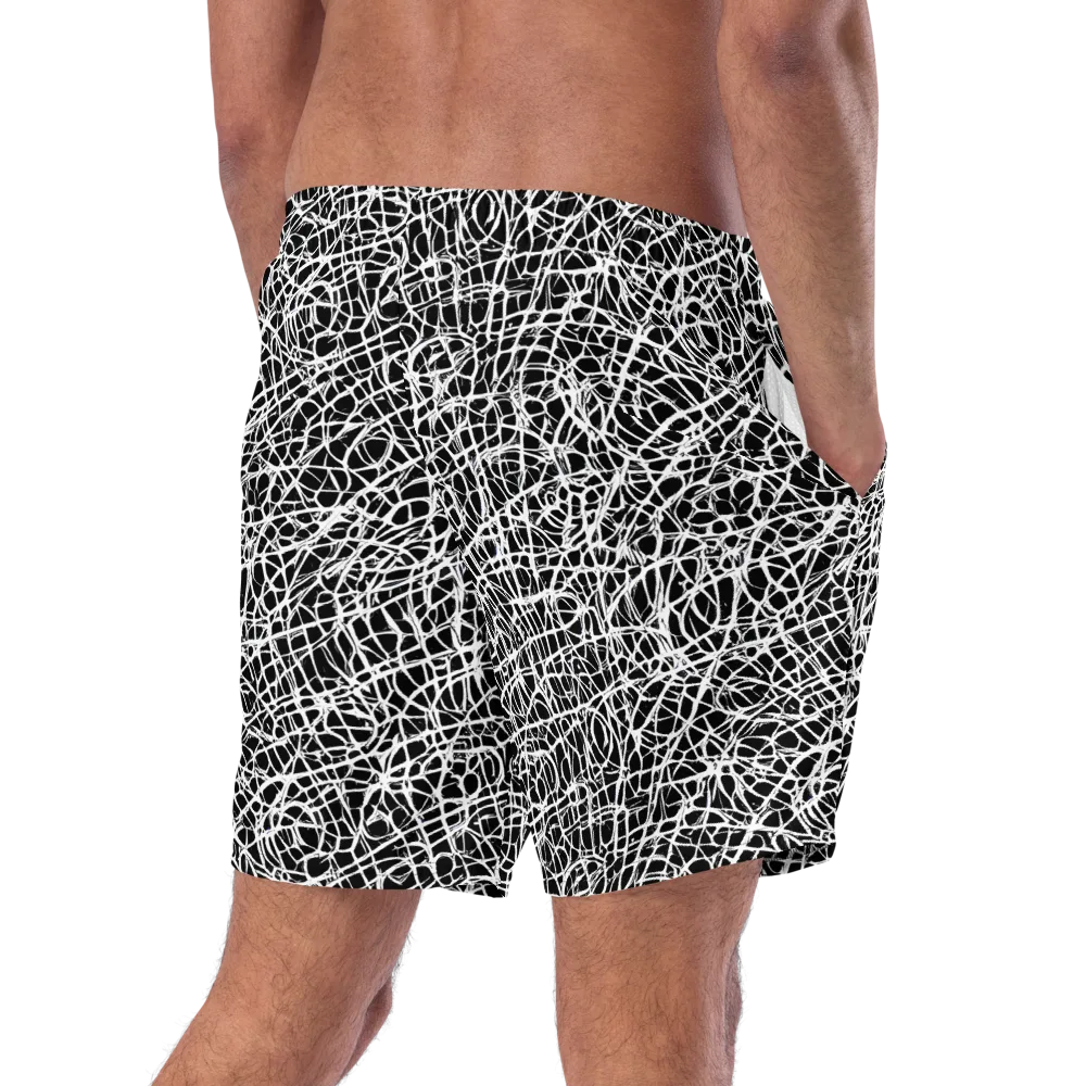 Midnight Scribble on Swim Trunks — Right Back