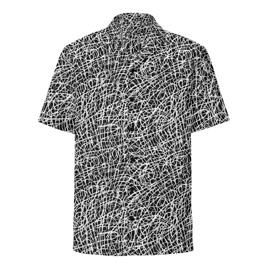 Midnight Scribble on Button Shirt — Front