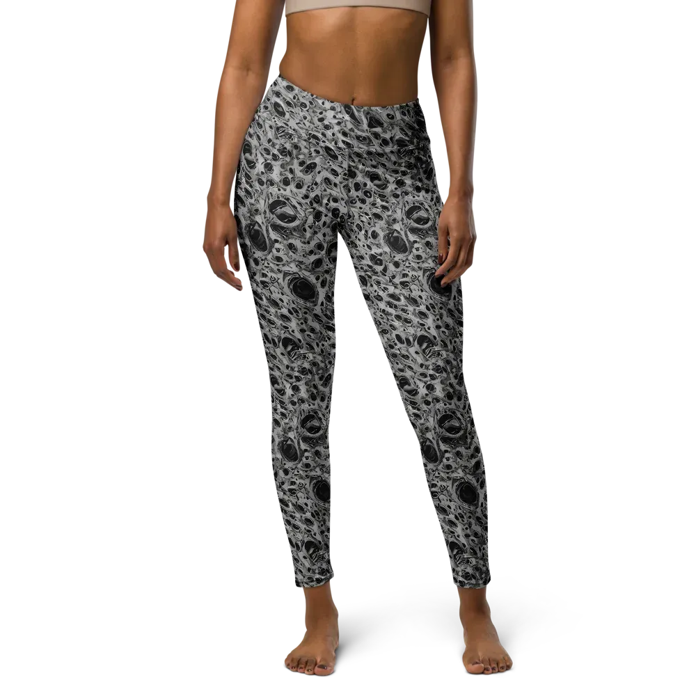 Black Matter on Yoga Leggings — Front