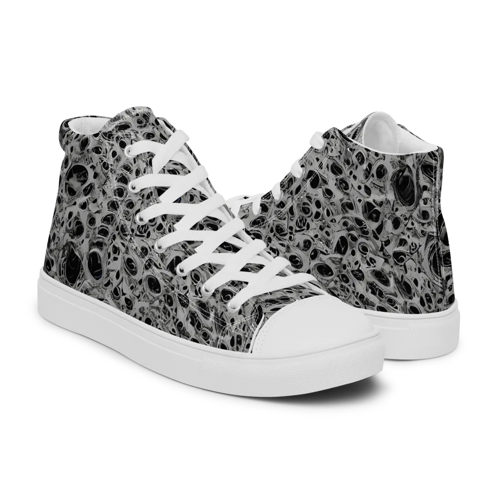 Black Matter on Men's High Top Canvas Shoes — Right