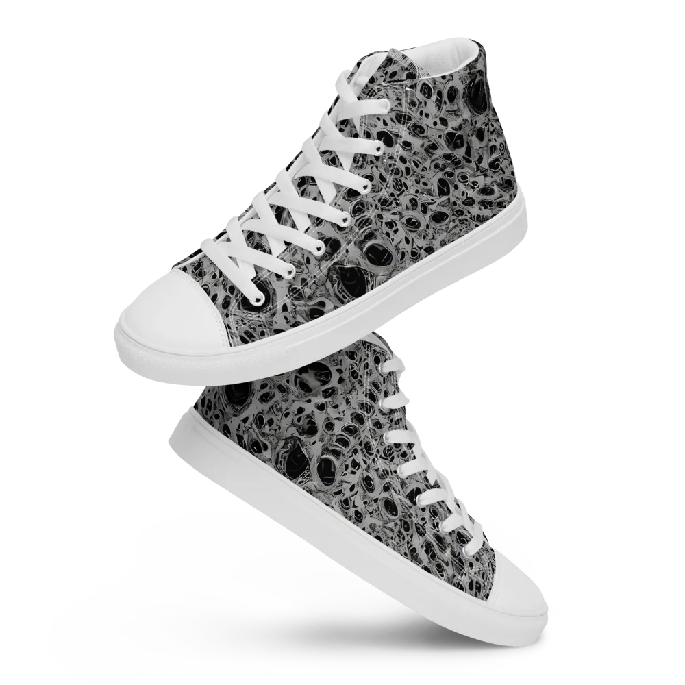 Black Matter on Men's High Top Canvas Shoes — Front