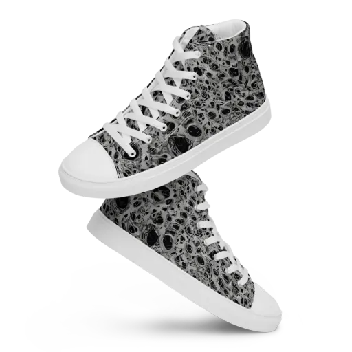 Black Matter on a Men's High Top Canvas Shoes