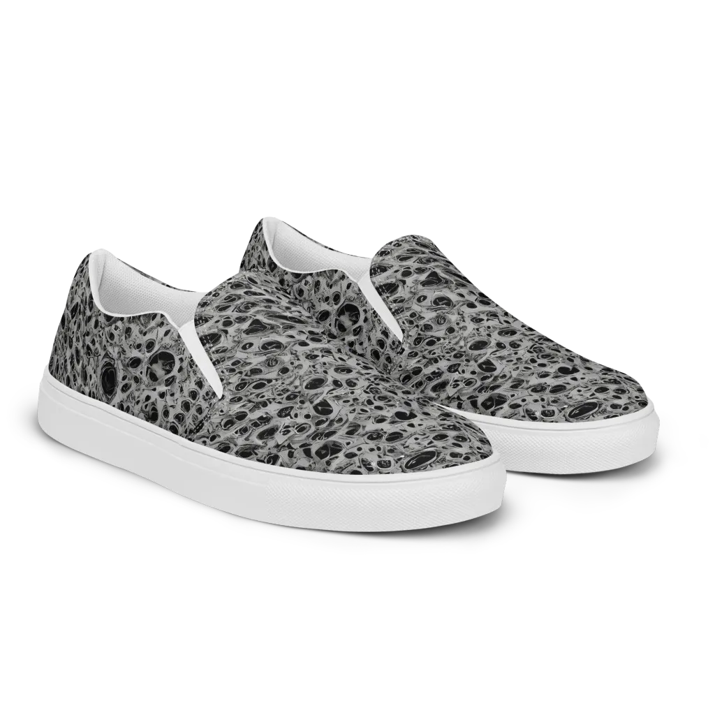 Black Matter on Men's Slip-On Canvas Shoes — Right Front