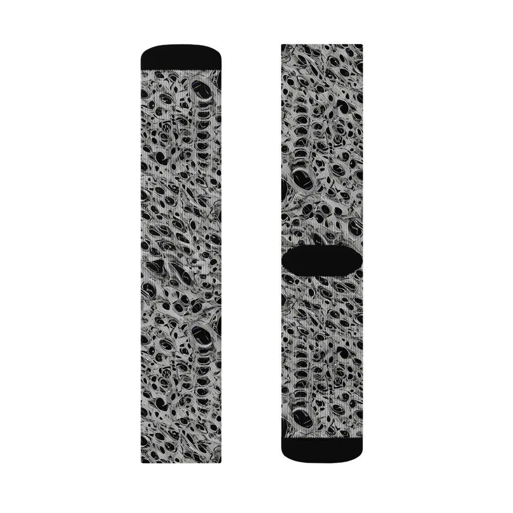 Black Matter on Socks — Left Sock
