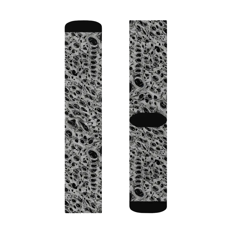 Black Matter on Socks — Right Sock