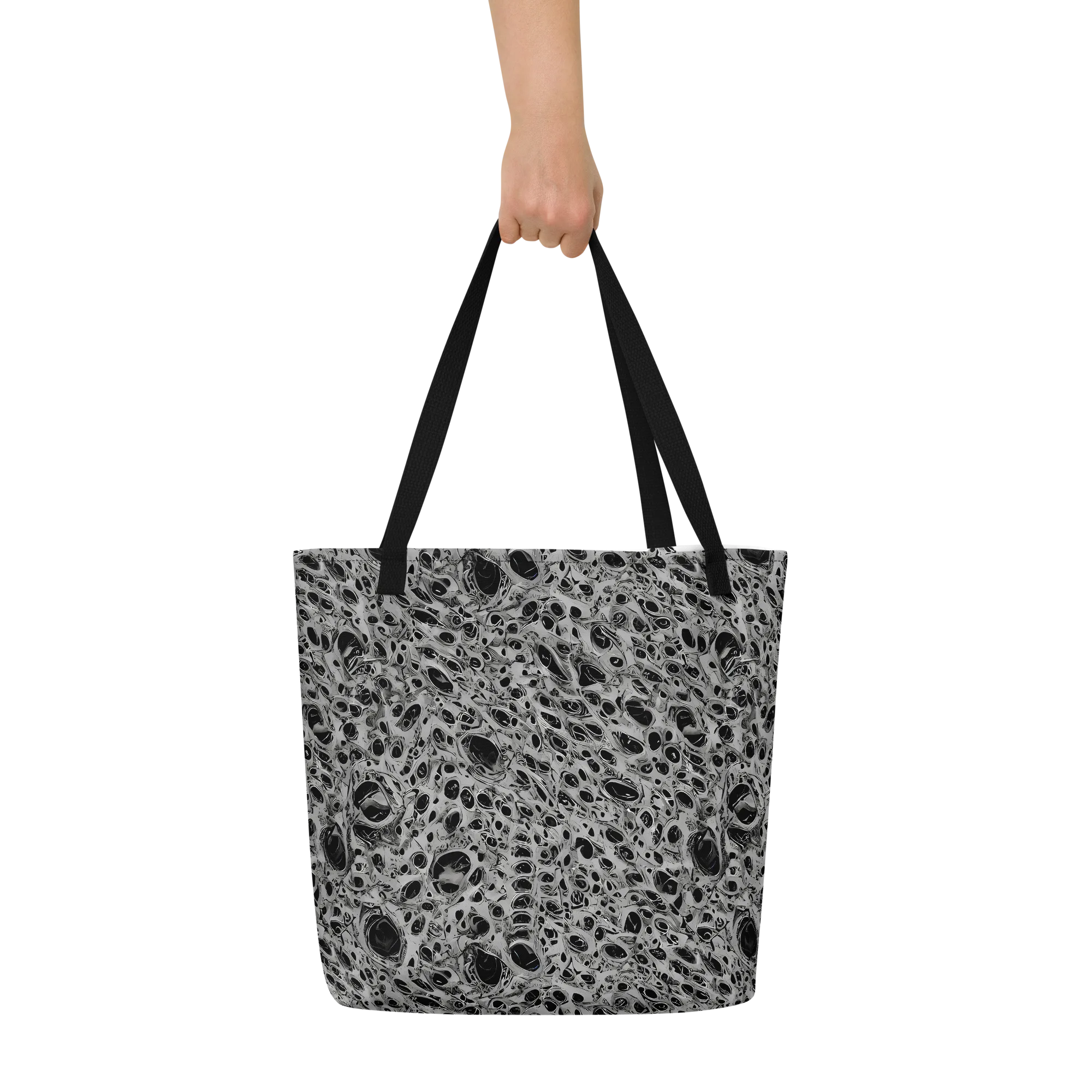 Black Matter on Large Tote Bag W/ Pocket — Front