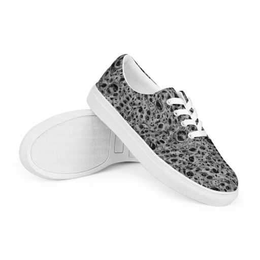 Black Matter on a Men's Lace-Up Canvas Shoes