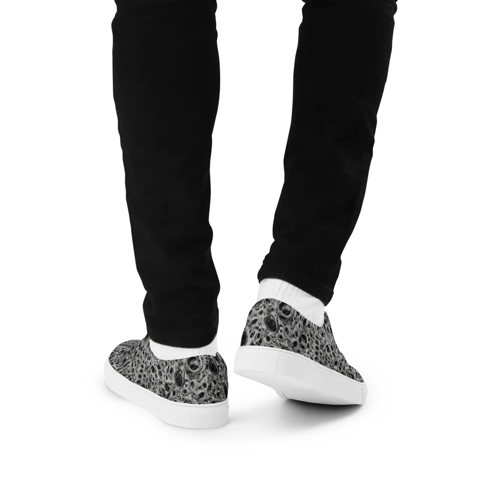 Black Matter on Men's Lace-Up Canvas Shoes — Back