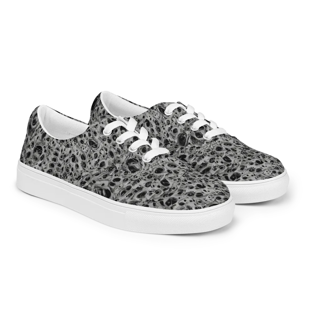 Black Matter on Men's Lace-Up Canvas Shoes — Right Front