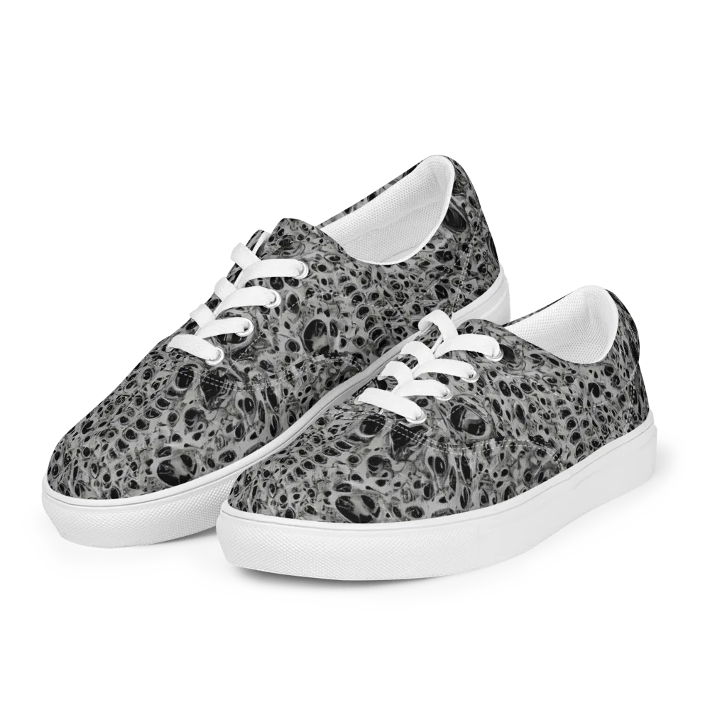 Black Matter on Men's Lace-Up Canvas Shoes — Left Front