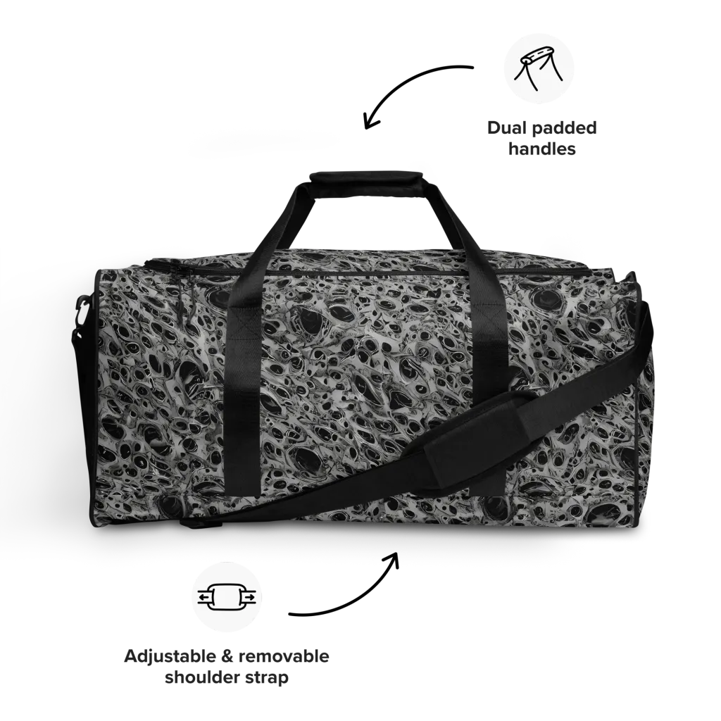 Black Matter on Duffle Bag — Front