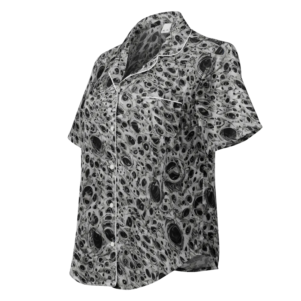 Black Matter on Women's Short Sleeve Pajama Top — Left Front