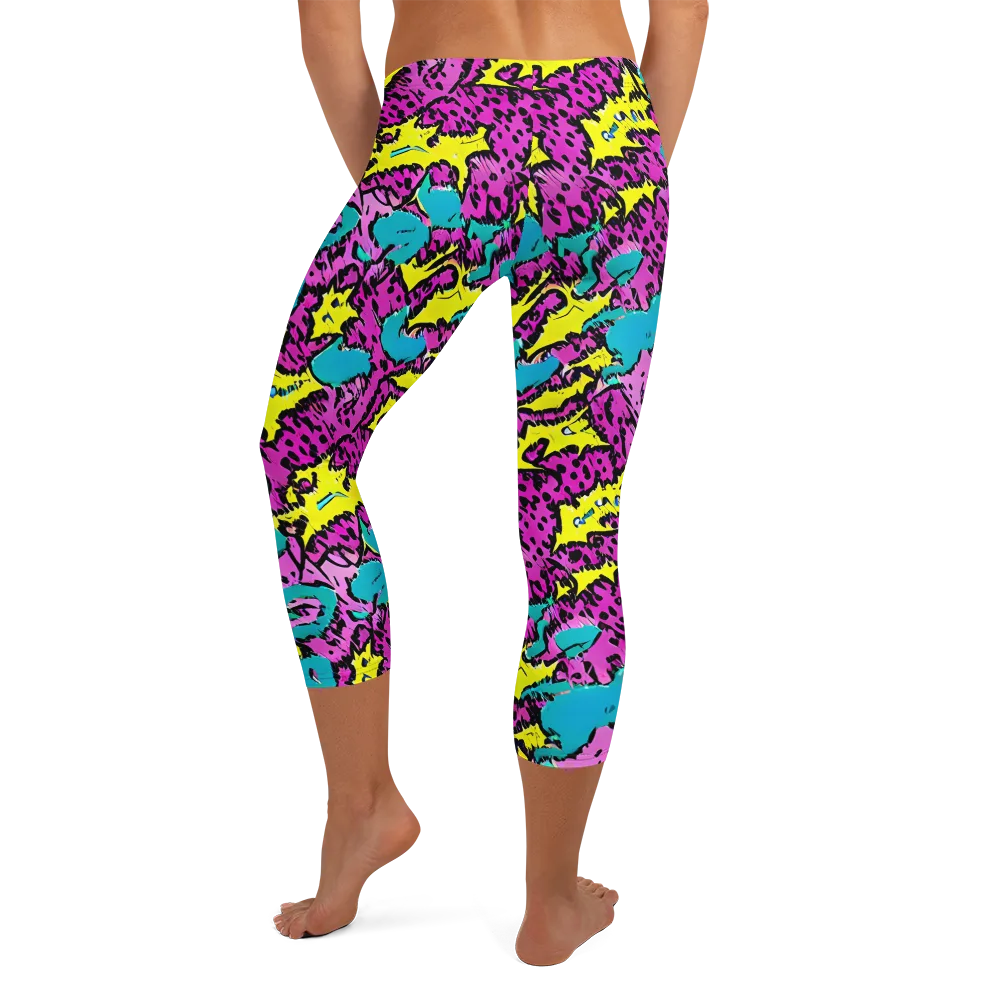Psychedelic Prowl on Capri Leggings — Back