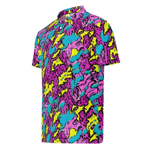 Psychedelic Prowl on a Men's Slim Fit Polo Shirt