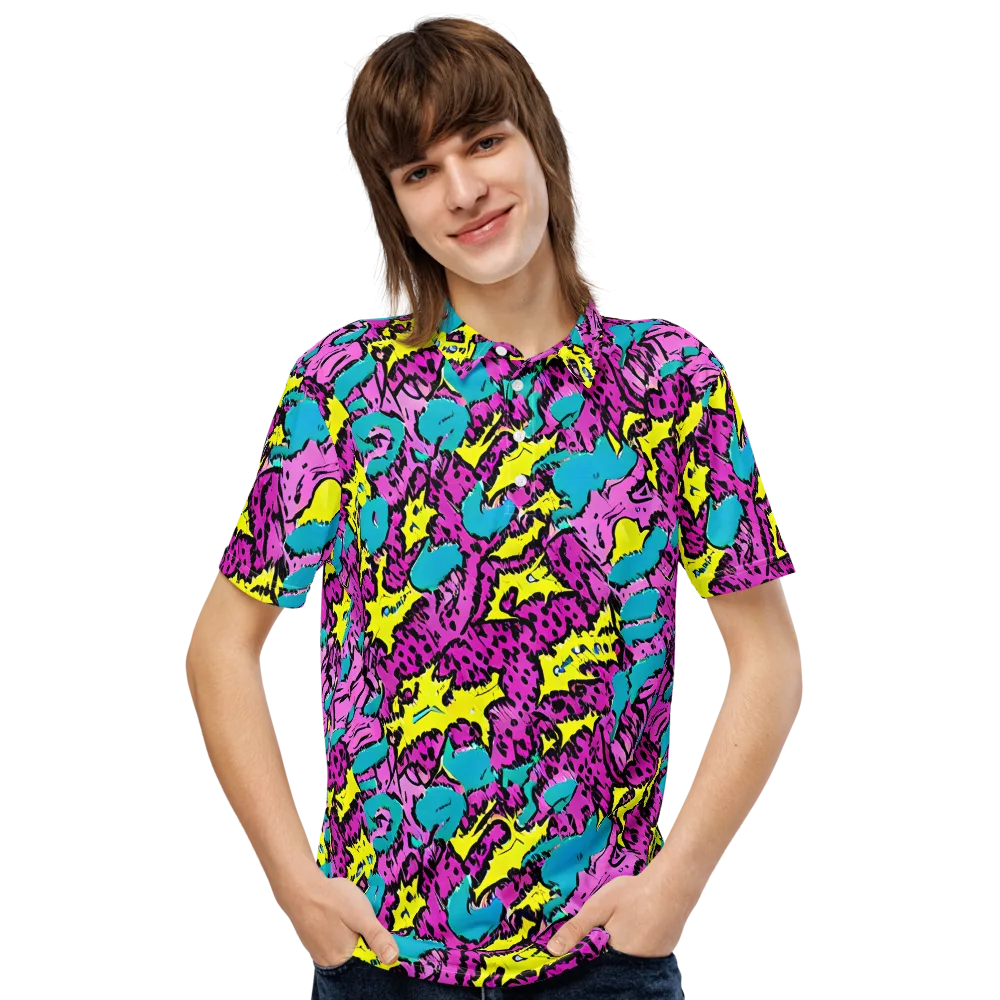 Psychedelic Prowl on Men's Slim Fit Polo Shirt — Front