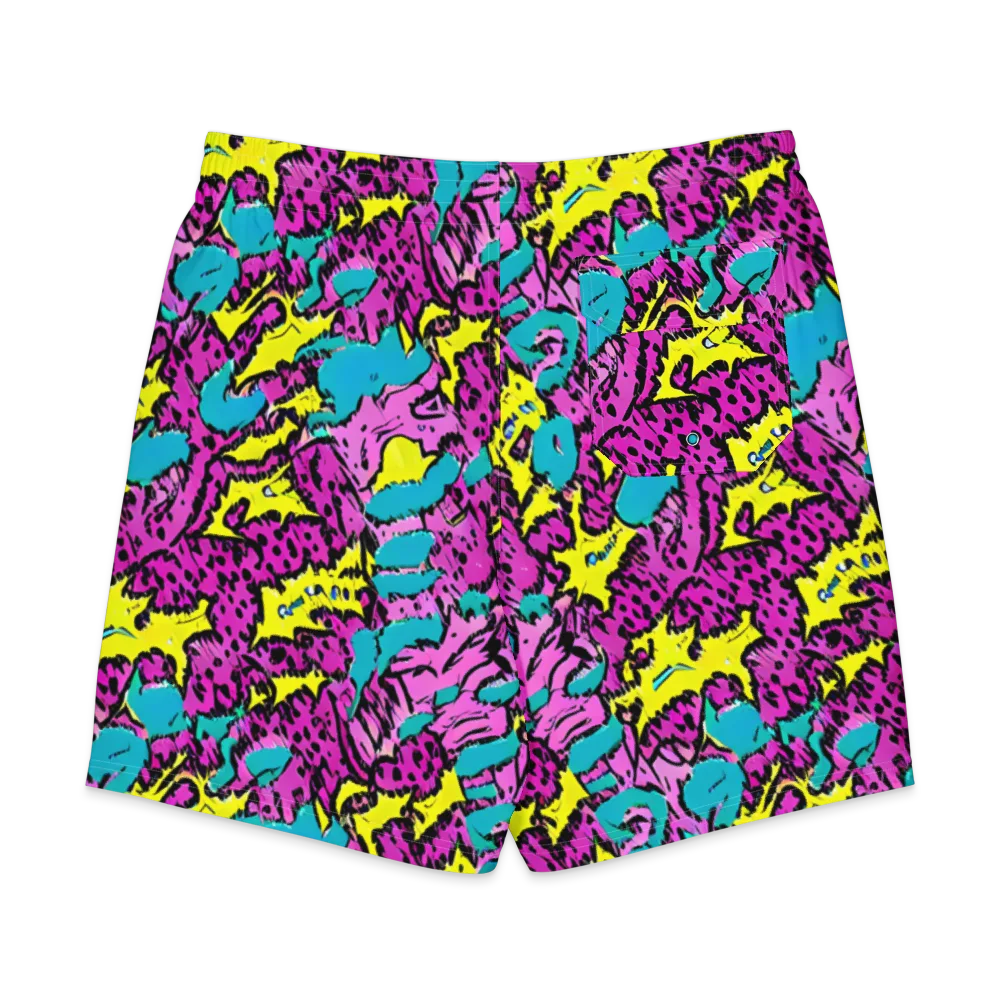 Psychedelic Prowl on Men's Board Shorts — Back