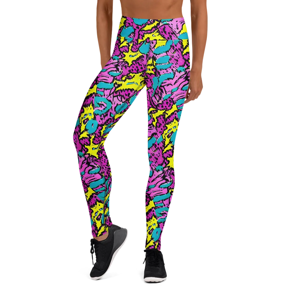 Psychedelic Prowl on Yoga Leggings — Front