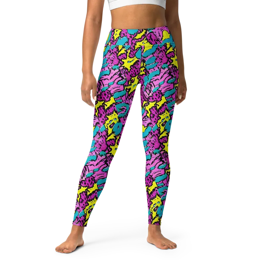 Psychedelic Prowl on Yoga Leggings — Front