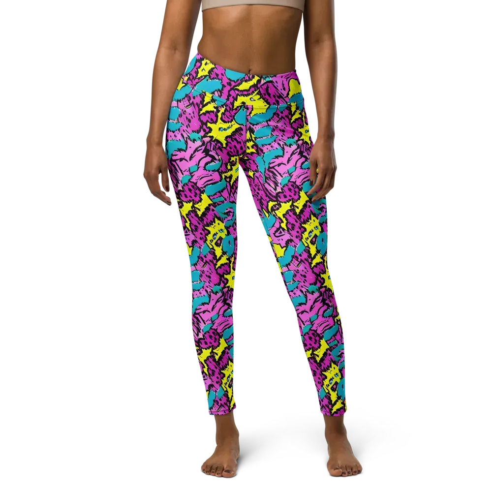 Psychedelic Prowl on Yoga Leggings — Front