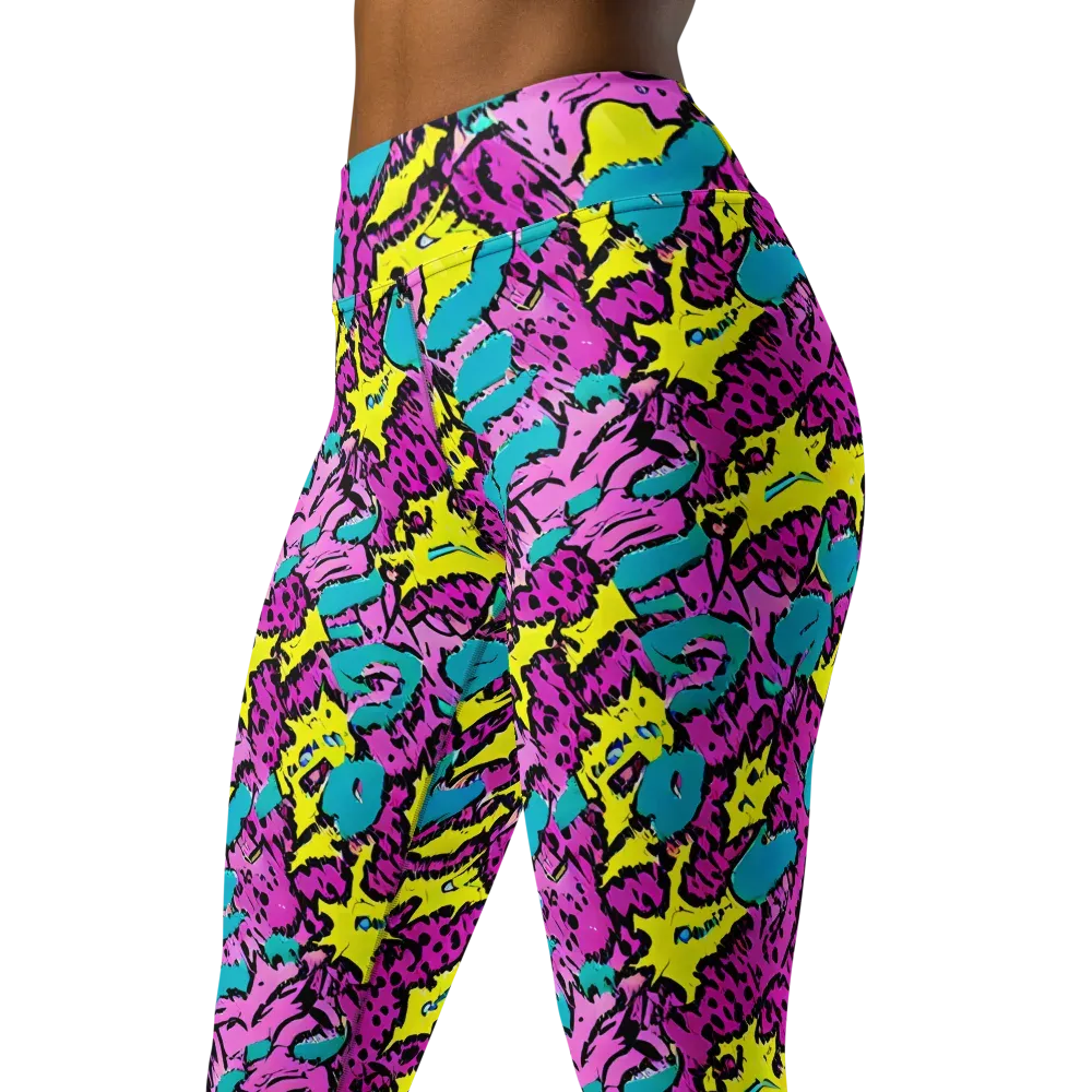 Psychedelic Prowl on Yoga Leggings — Left Front