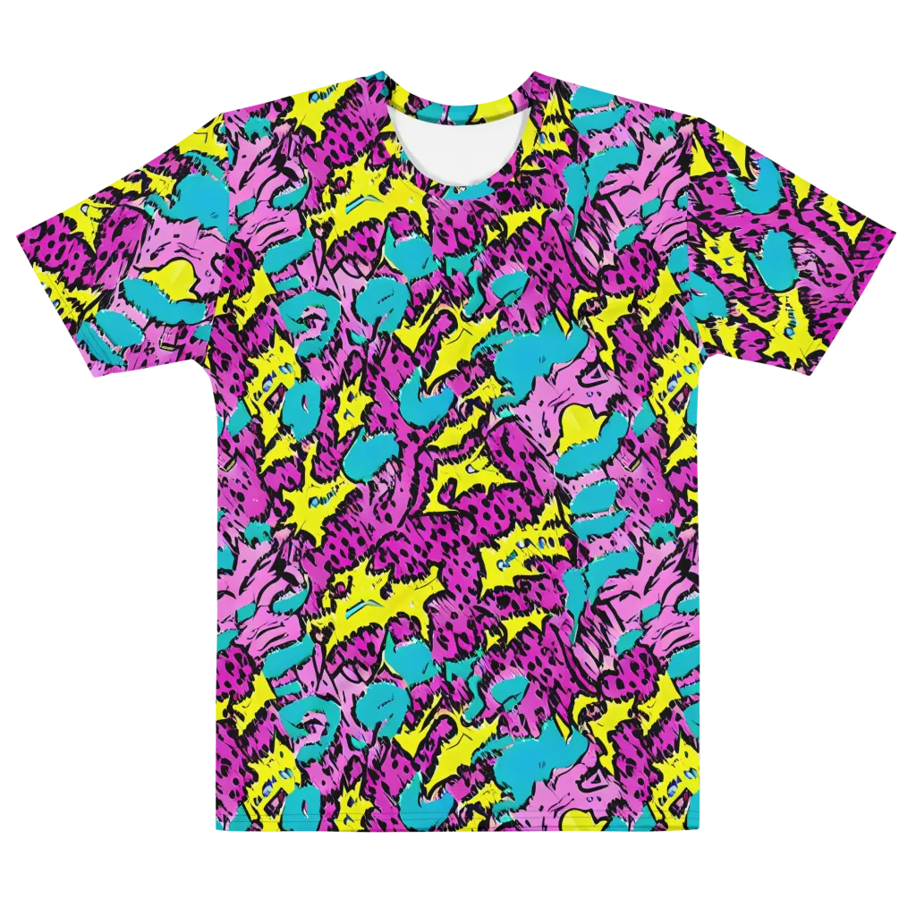 Psychedelic Prowl on Men's Cotton Crew Neck T-Shirt — Front