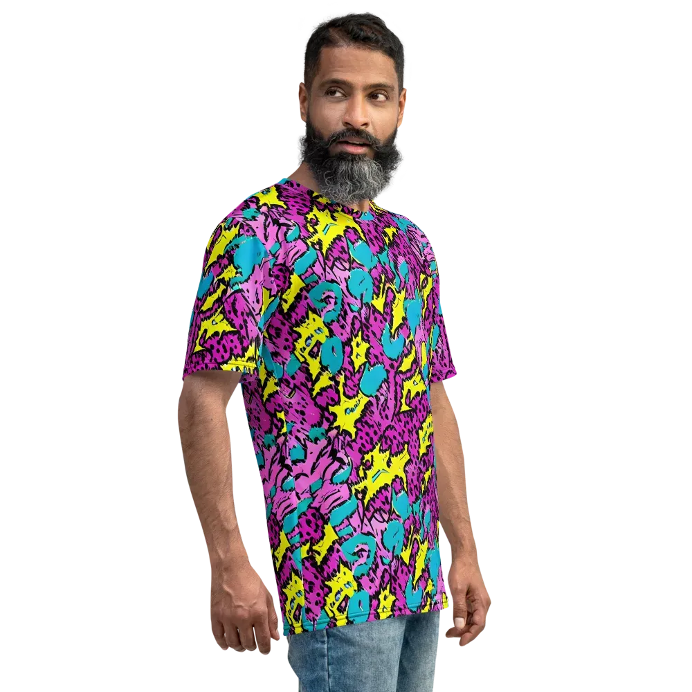 Psychedelic Prowl on Men's Crew Neck T-Shirt — Right