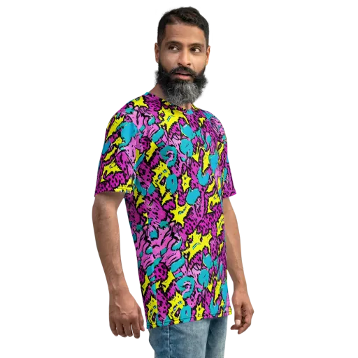 Psychedelic Prowl on a Men's Crew Neck T-Shirt