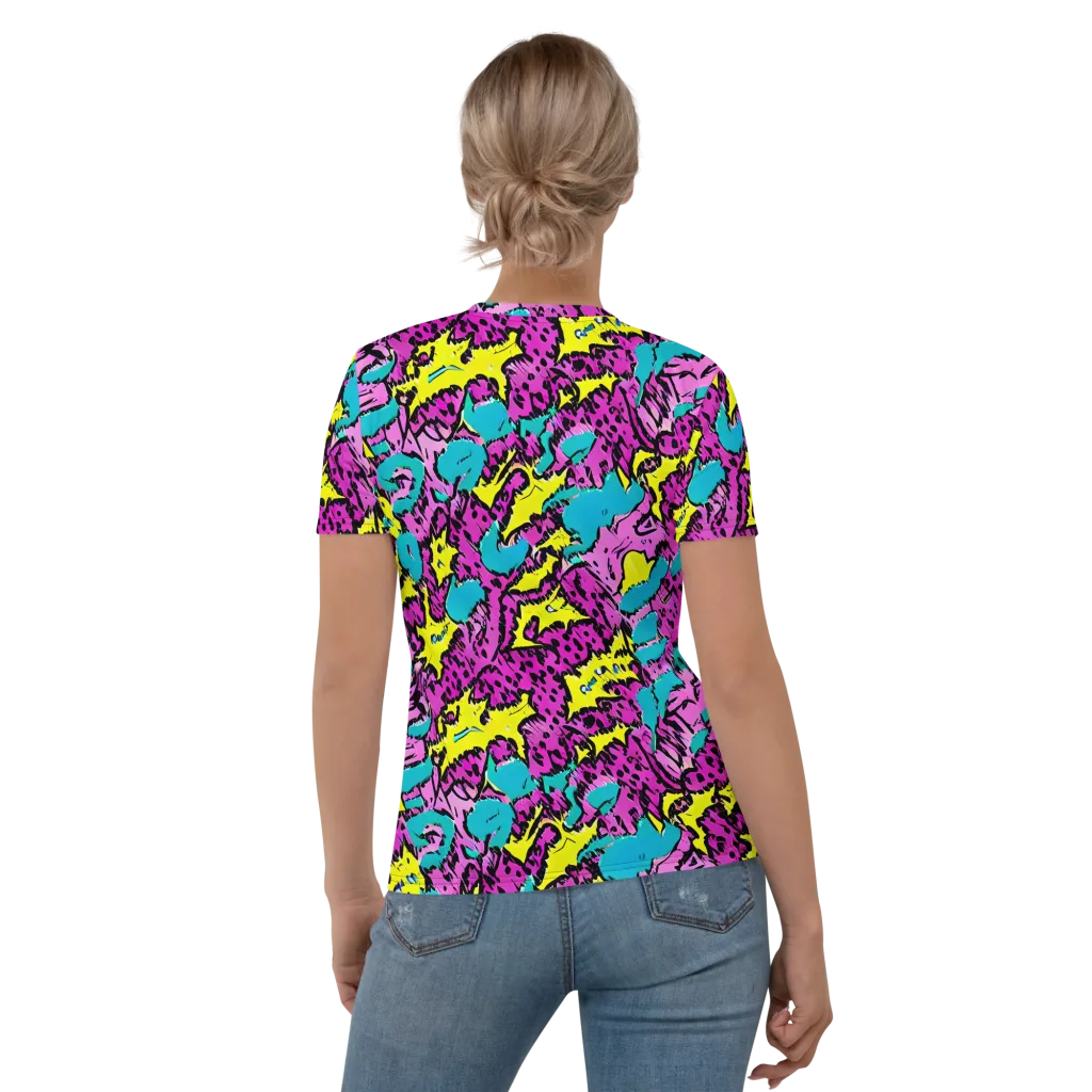 Psychedelic Prowl on Women's Crew Neck T-Shirt — Back