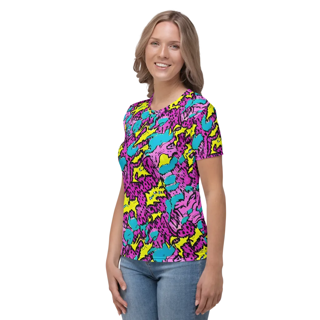 Psychedelic Prowl on Women's Crew Neck T-Shirt — Left