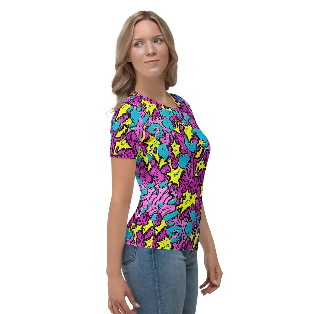 Psychedelic Prowl on Women's Crew Neck T-Shirt — Right