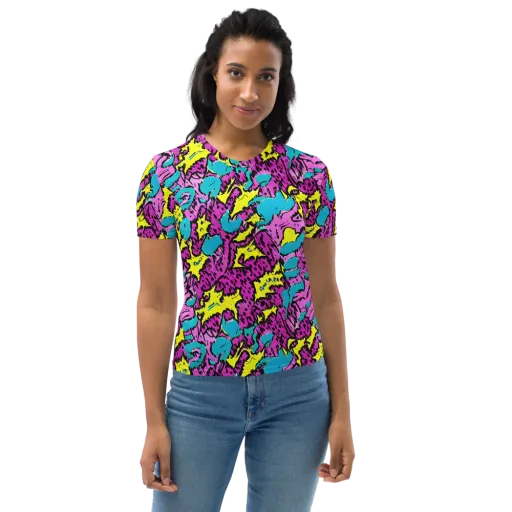 Psychedelic Prowl on a Women's Crew Neck T-Shirt