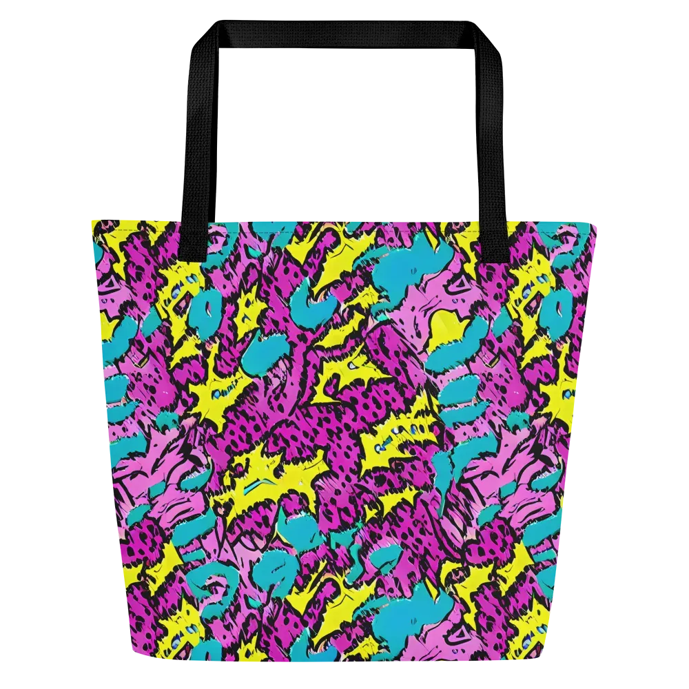 Psychedelic Prowl on Large Tote Bag W/ Pocket — Front