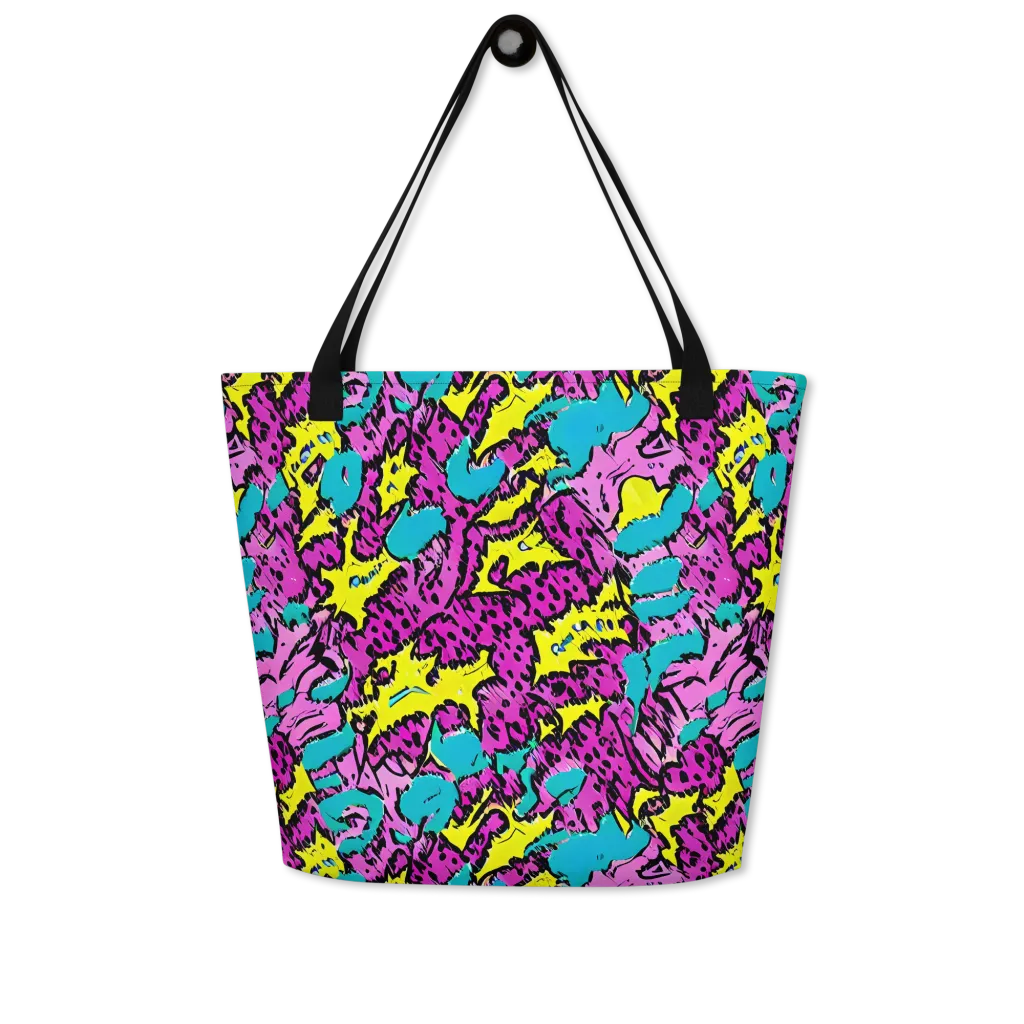 Psychedelic Prowl on Large Tote Bag W/ Pocket — Front