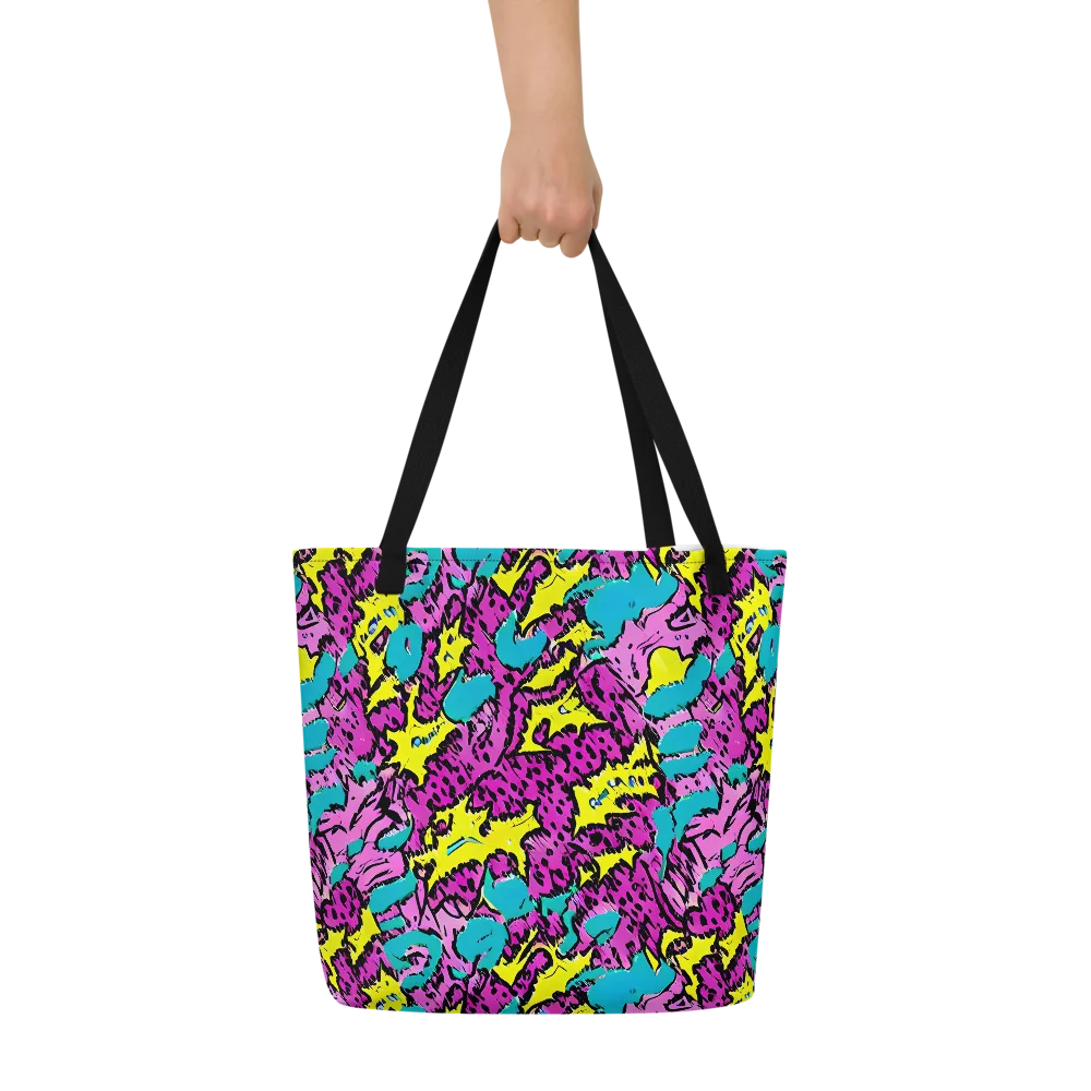 Psychedelic Prowl on Large Tote Bag W/ Pocket — Front
